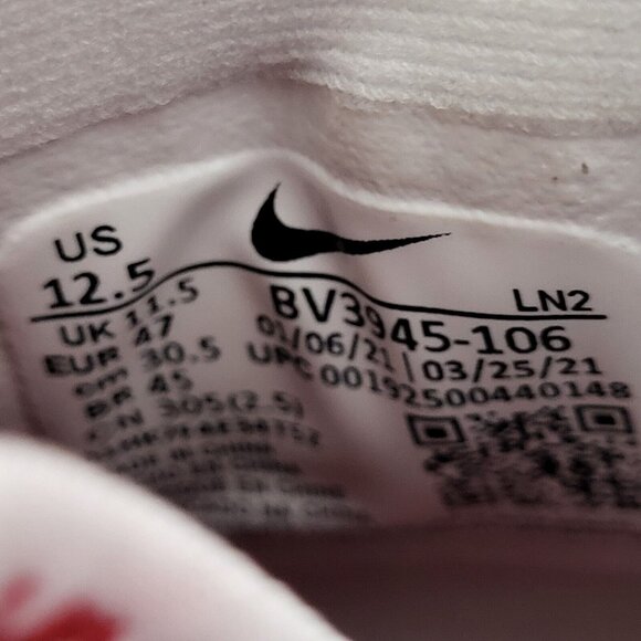 Nike Alpha Menace Pro 2 Mid Football Cleats White/Red BV3945-106 Men's 12.5 NWOB - Picture 6 of 6